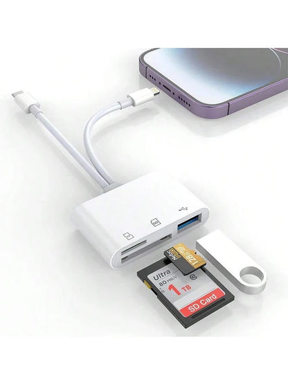 CamDrop 3-in-1 Memory Card Reader for iPhone