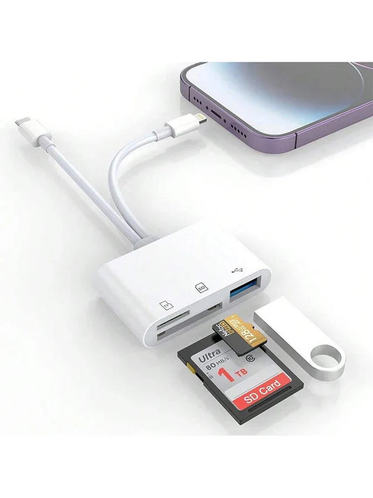 CamDrop 3-in-1 Memory Card Reader for iPhone